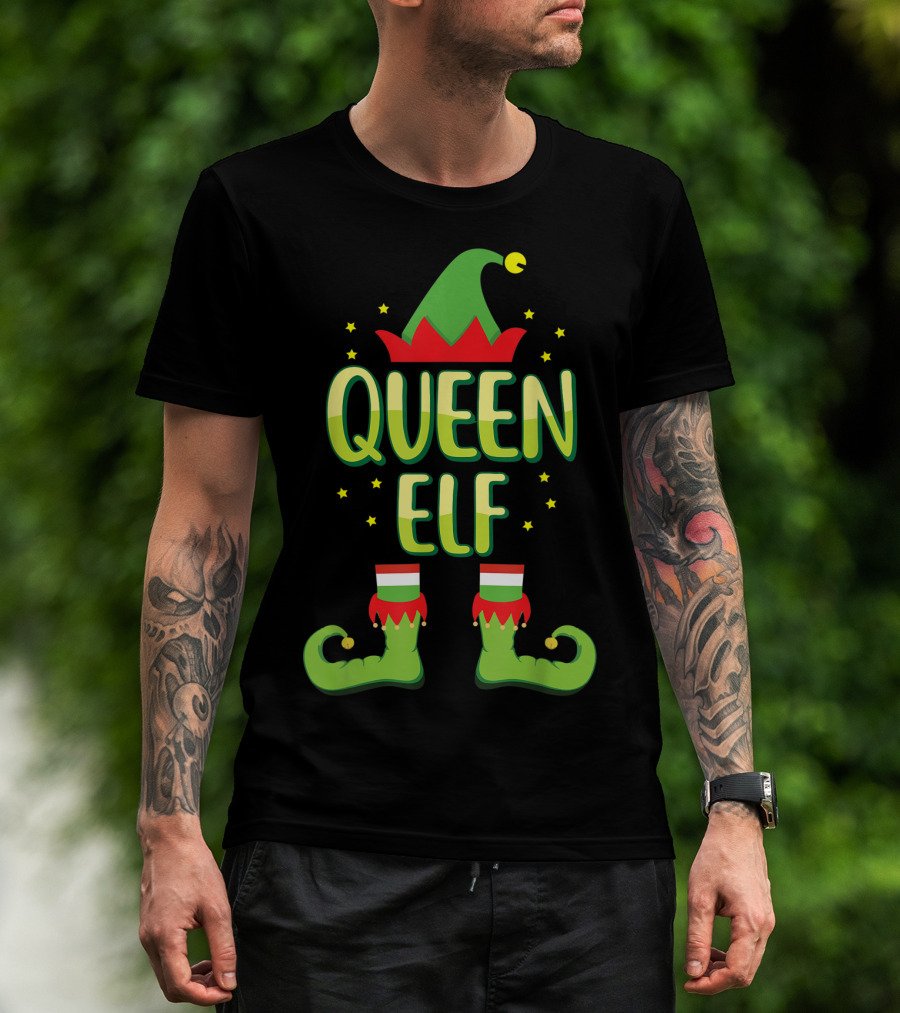 Queen Elf Matching Family Group Holiday T-Shirt