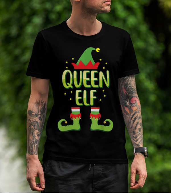 Queen Elf Matching Family Group Holiday T-Shirt