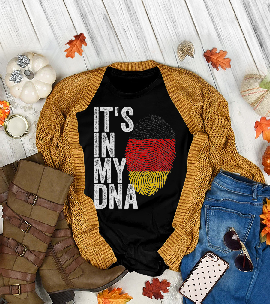It's In My DNA Fingerprint German Flag Germany Pride T-Shirt