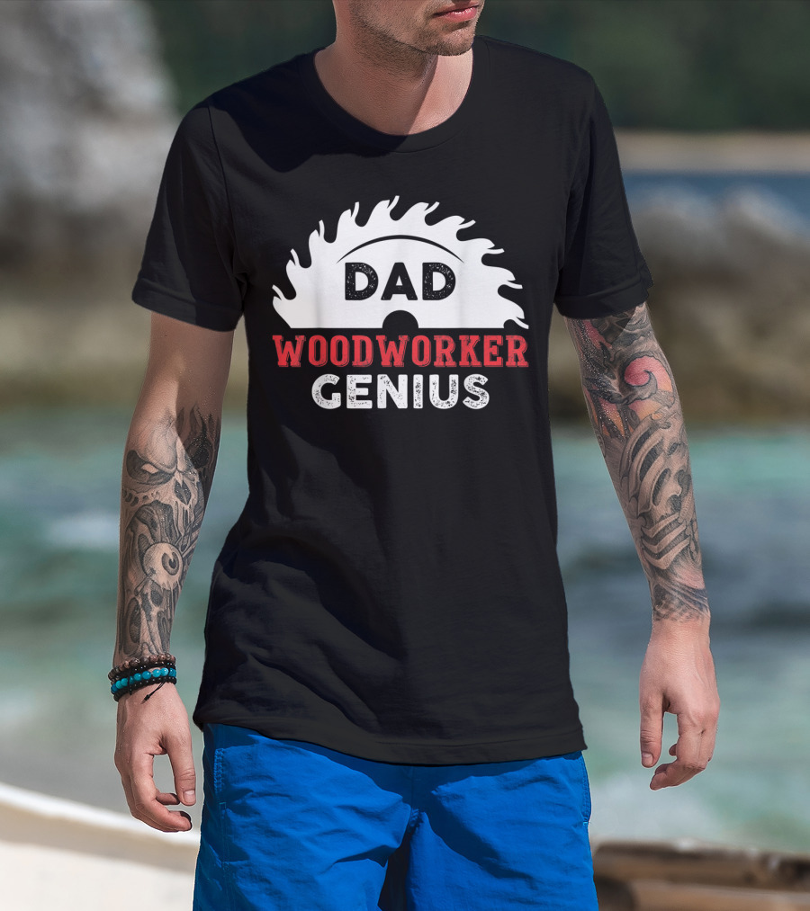 Dad Woodworker Genius Saw Blade T-Shirt