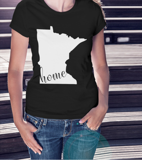 Minnesota Home State Map T-Shirt