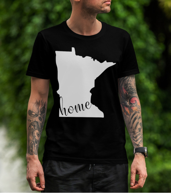 Minnesota Home State Map T-Shirt