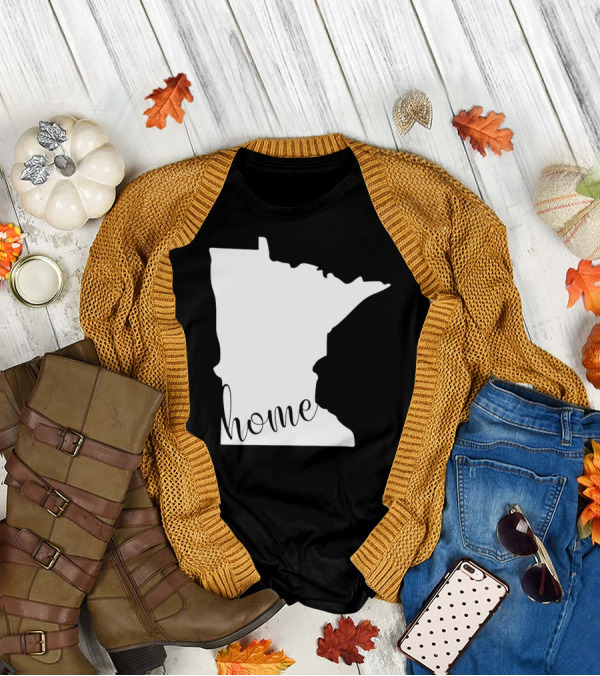 Minnesota Home State Map T-Shirt
