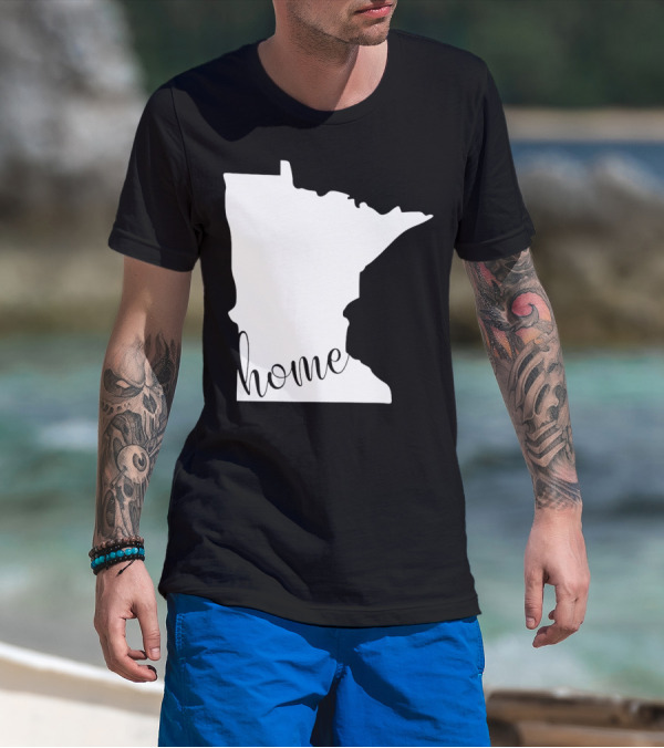Minnesota Home State Map T-Shirt