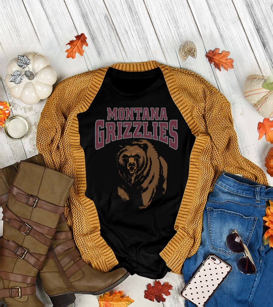 Montana Grizzlies NCAA Women's Griz Bear T-Shirt