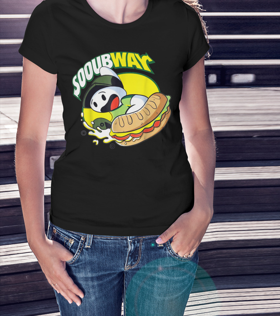 SOOUBWAY Funny Odd Ghost Sandwich Burst T-Shirt