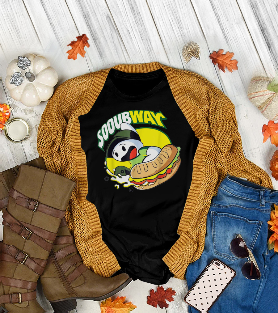 SOOUBWAY Funny Odd Ghost Sandwich Burst T-Shirt