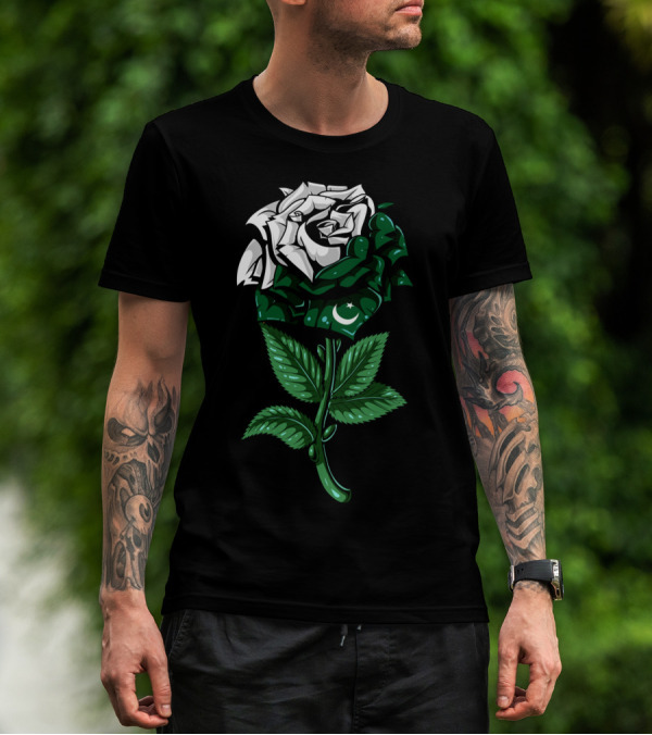 Pakistan Flag Rose T-Shirt