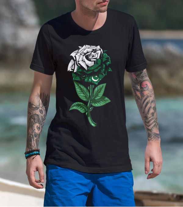 Pakistan Flag Rose T-Shirt