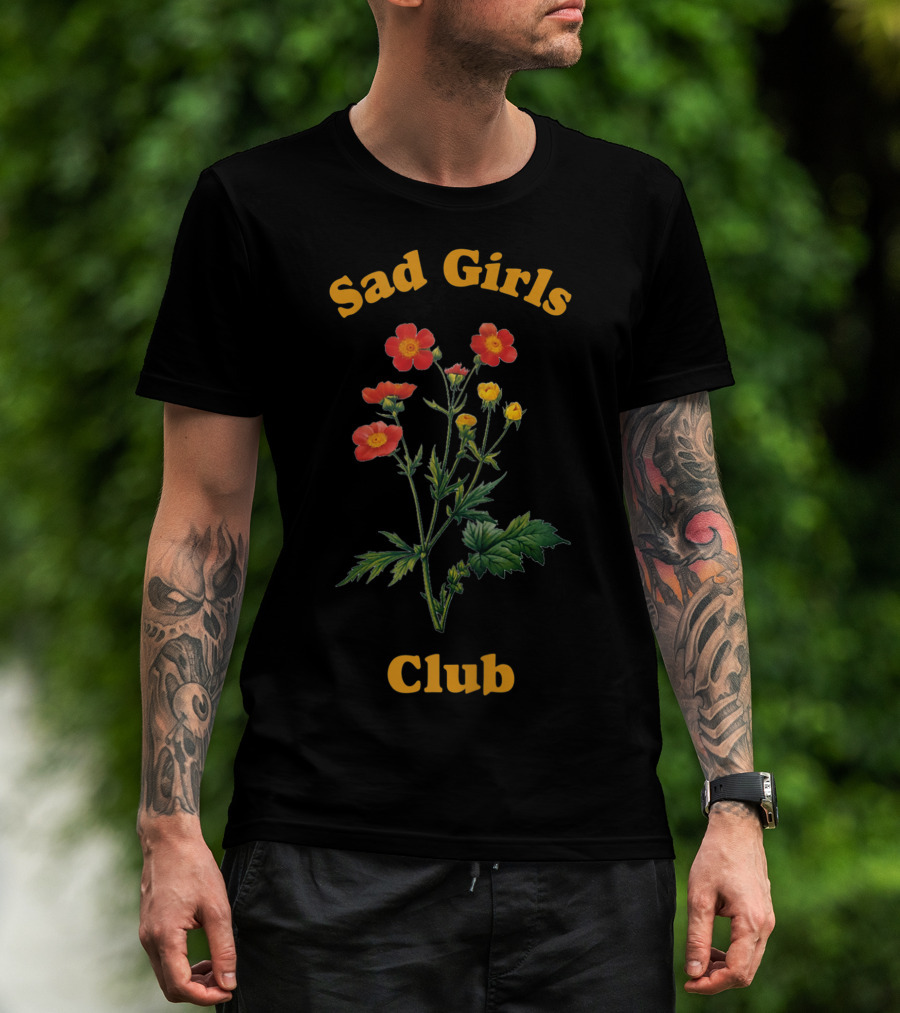Sad Girls Club Wildflower Aesthetic T-Shirt