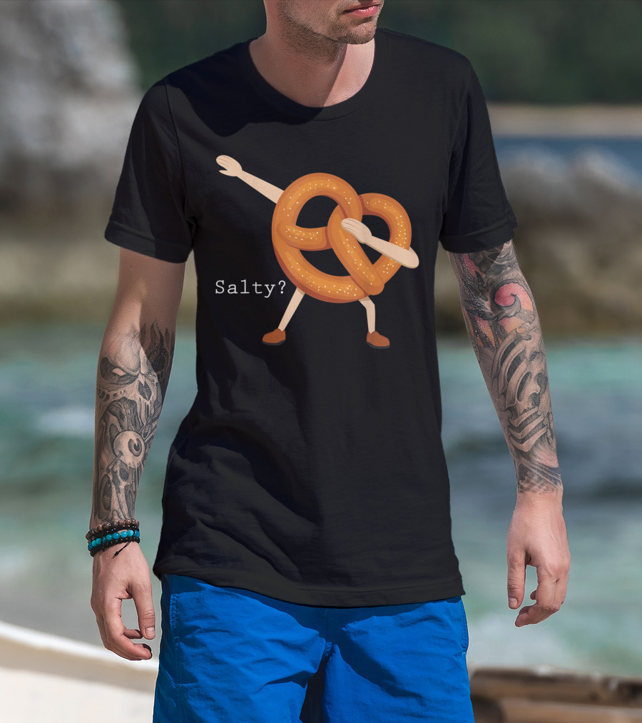 Salty Dabbing Pretzel Funny Foodie Baker T-Shirt
