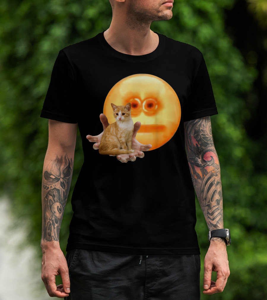Screen Reaching Emoji Cat Meme Dank T-Shirt
