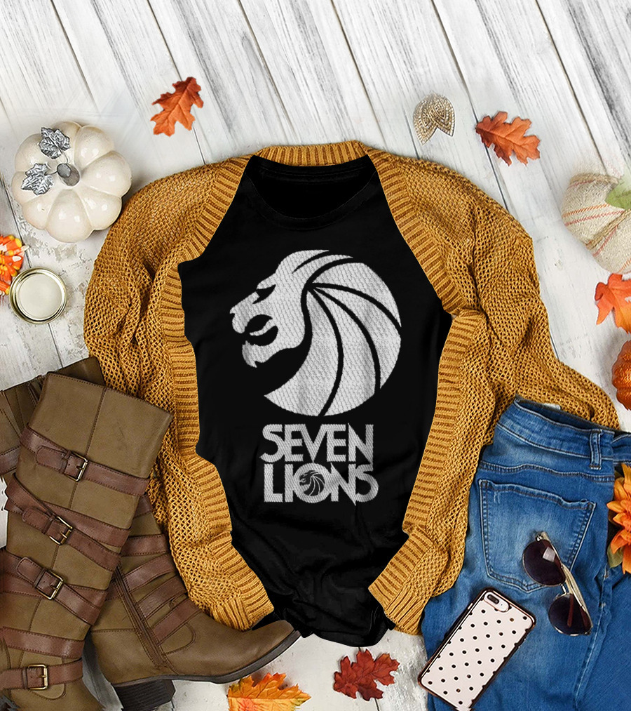 Seven Lions Iconic Logo Lion Head T-Shirt