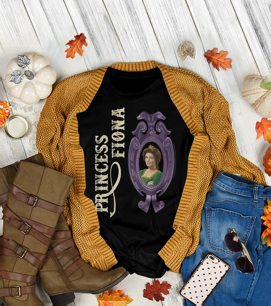Shrek Princess Fiona in Purple Mirror Reflection T-Shirt