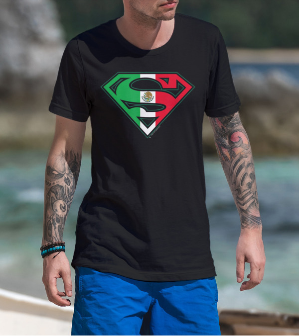 Superman Mexican Flag Emblem T-Shirt