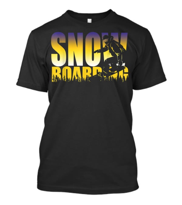 Szy Snowboarding Gnarly Bold Gradient Snowboarder T-Shirt