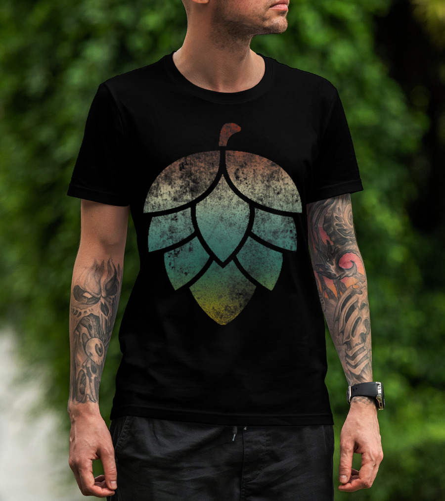 Vintage Hop Leaf For Home Brewers And Lovers Of Hoppy Beer T-Shirt
