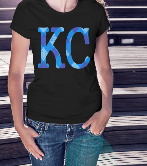 Vintage Royal Blue KC Kansas City Fan Gear T-Shirt