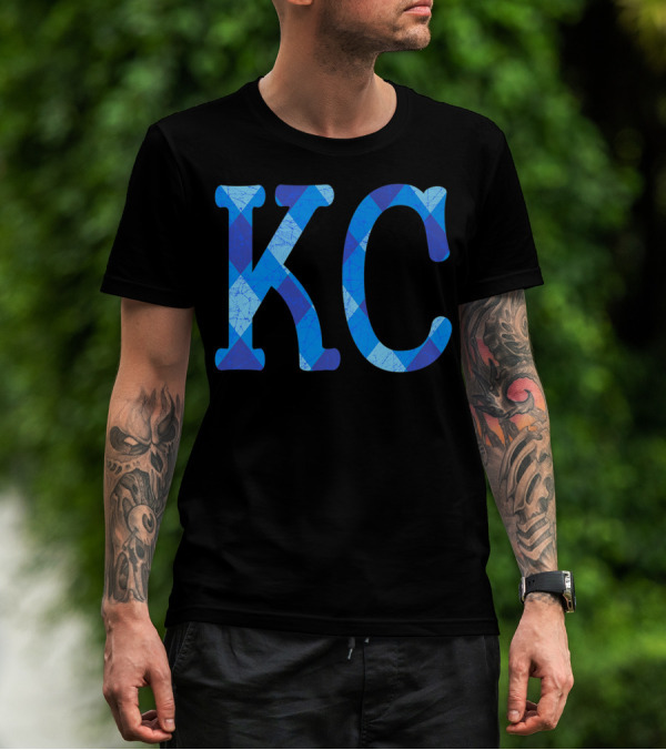 Vintage Royal Blue KC Kansas City Fan Gear T-Shirt