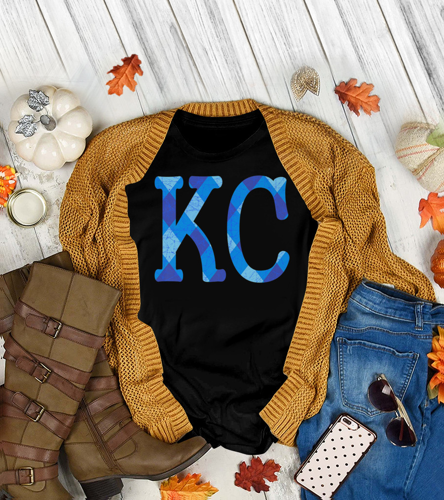 Vintage Royal Blue KC Kansas City Fan Gear T-Shirt