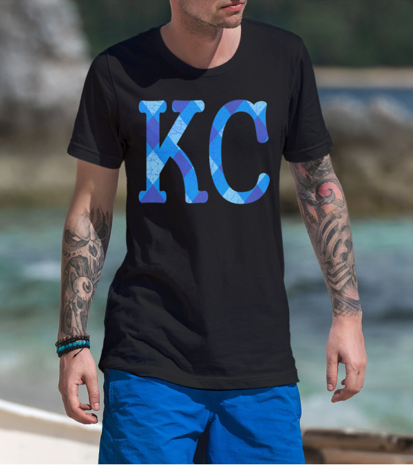 Vintage Royal Blue KC Kansas City Fan Gear T-Shirt