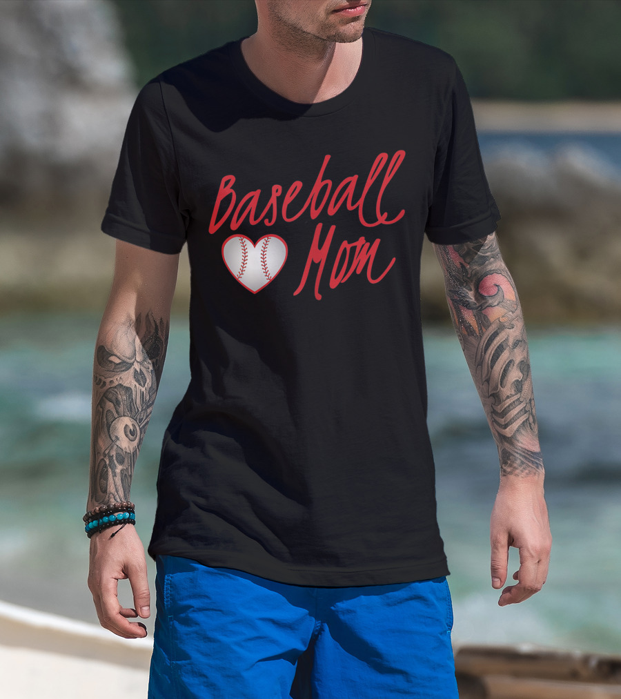 Baseball Mom Heartball T-Shirt