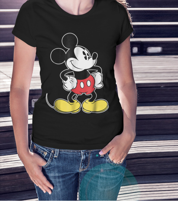 Disney Classic Mickey Mouse Iconic Red Shorts And Yellow Shoes T-Shirt