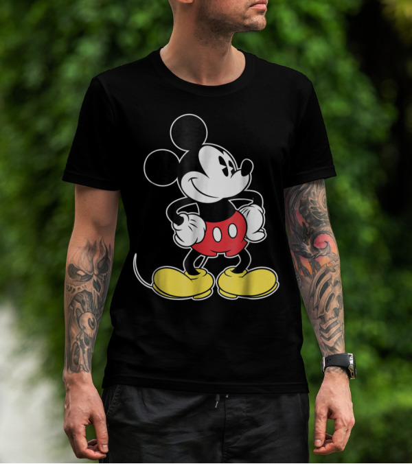 Disney Classic Mickey Mouse Iconic Red Shorts And Yellow Shoes T-Shirt