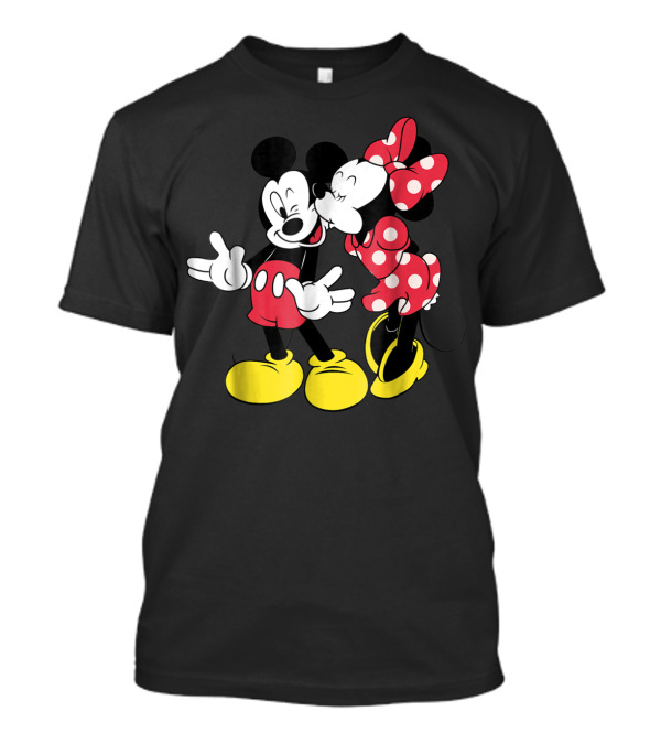 Disney Mickey And Minnie Mouse Classic Love Iconic Duo Bold Colors T-Shirt