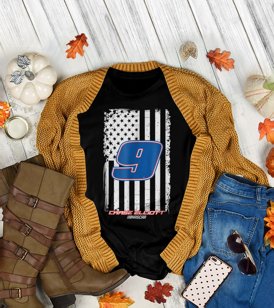Chase Elliott NASCAR Number 9 American Pride T-Shirt