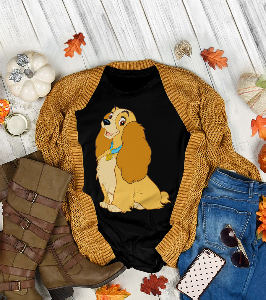 Disney Lady and the Tramp Lady Iconic Golden Cocker Spaniel T-Shirt