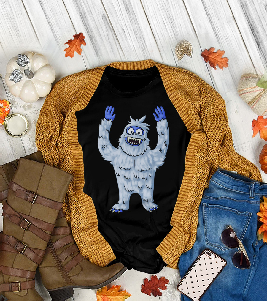 Vintage Christmas Classic Abominable Snowman Furry Cartoon Character T-Shirt
