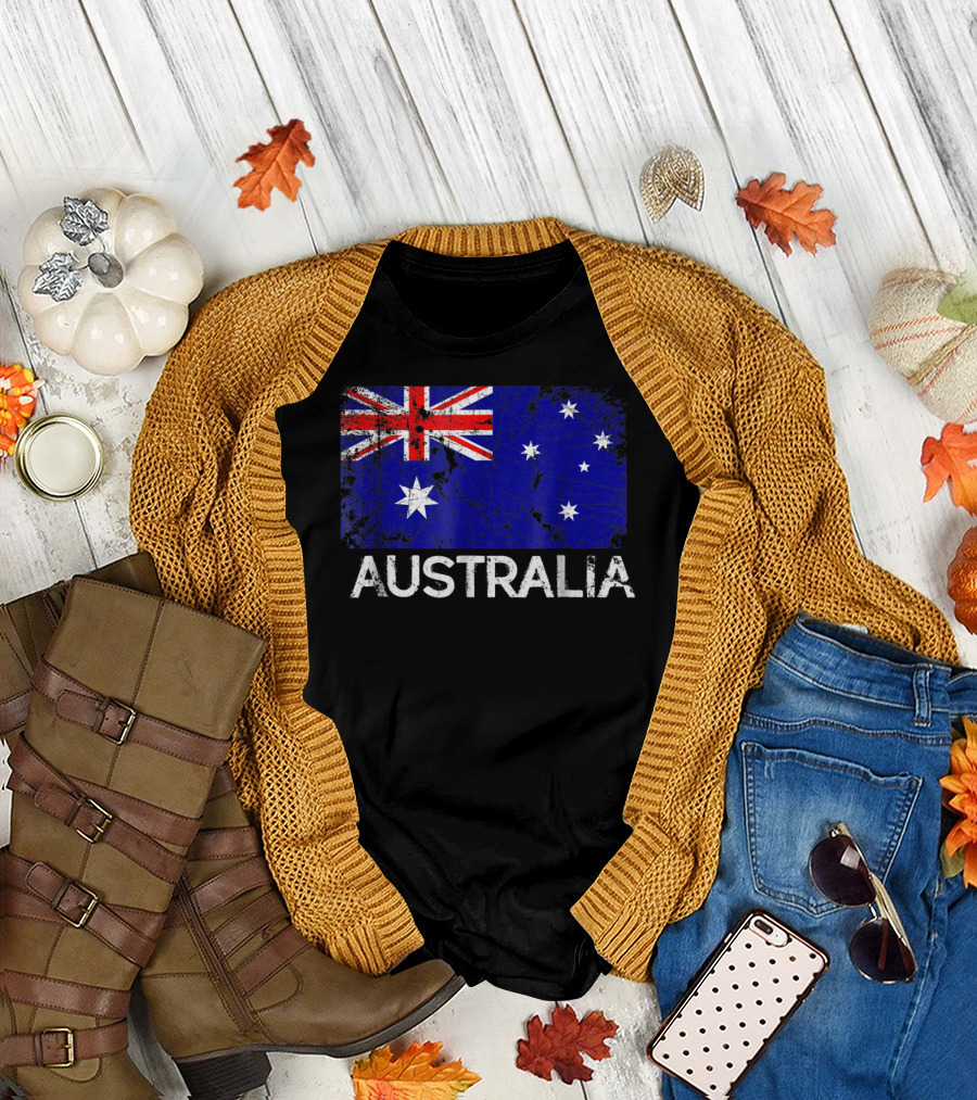 Australia Flag Vintage Look Made In Australia T-Shirt