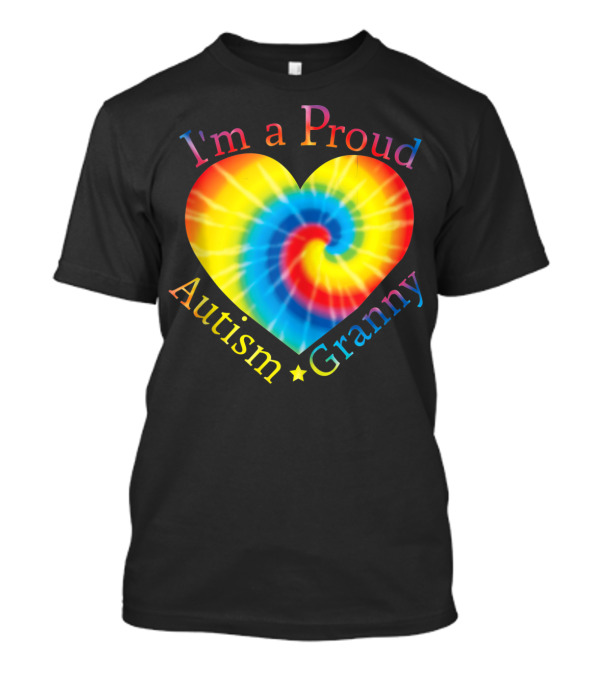 I'm A Proud Autism Granny Heart Spiral T-Shirt