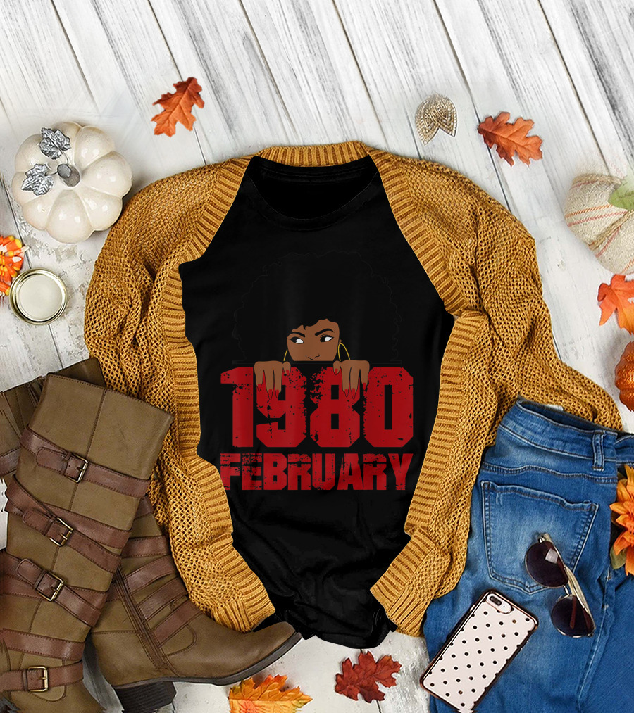 February 1980 Birthday Queen 40th T-Shirt