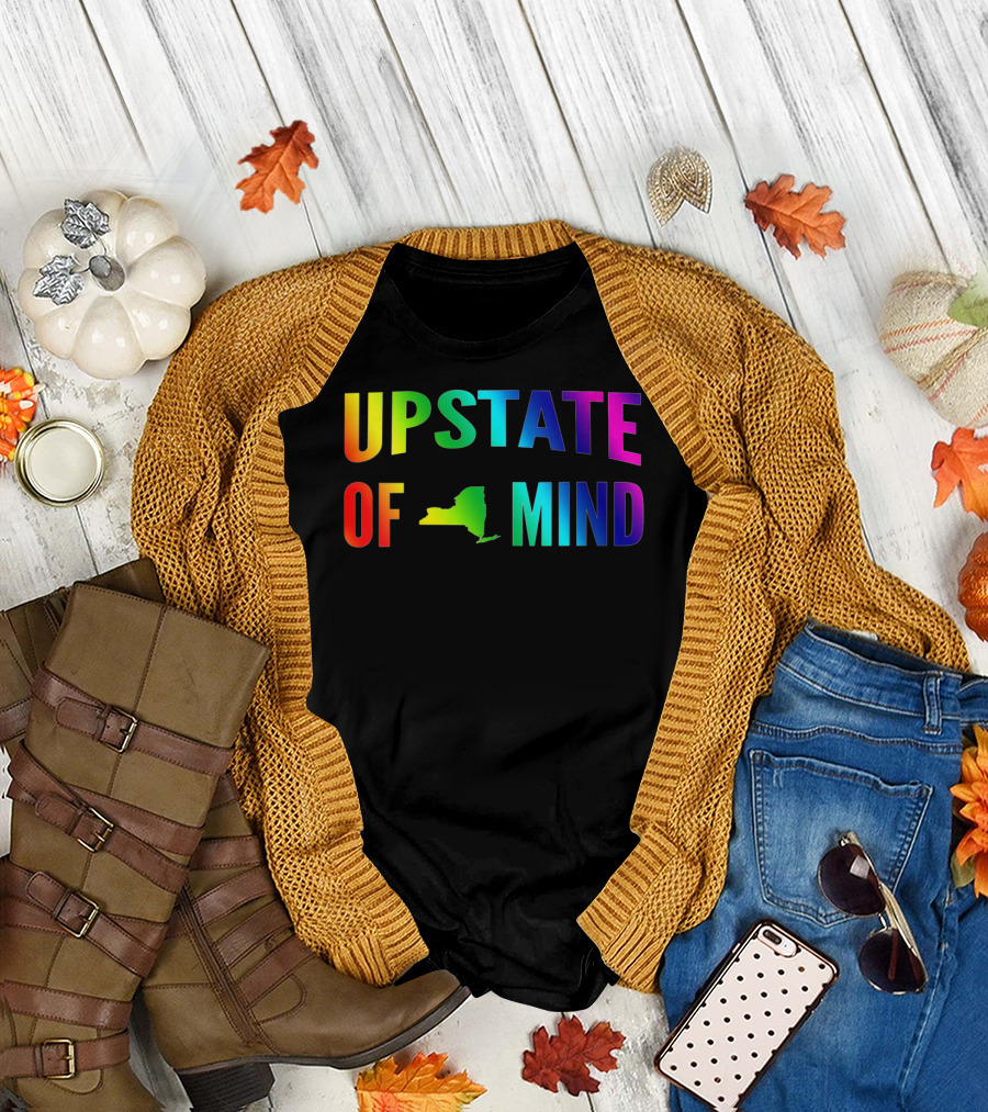 Upstate New York Map Upstate Of Mind T-Shirt