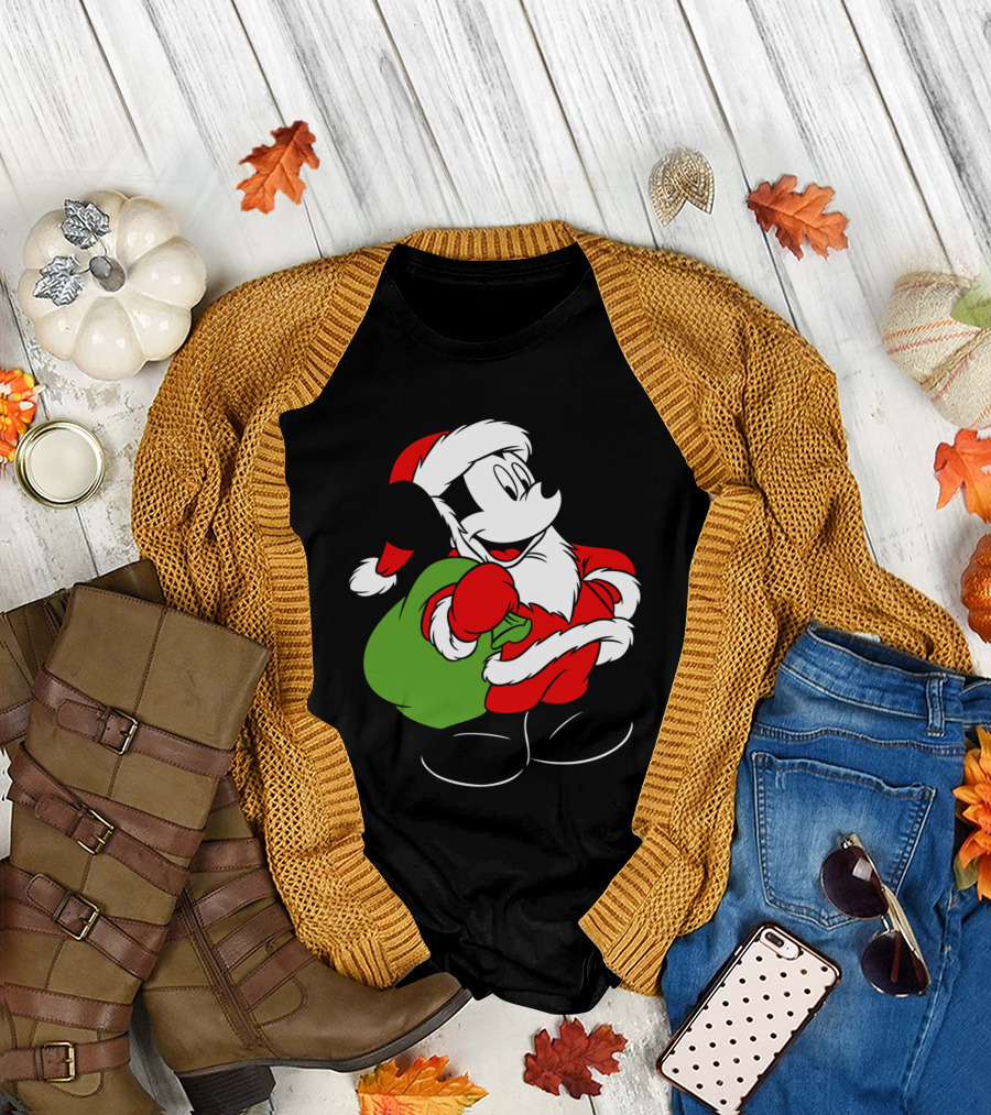 Disney Christmas Mickey Mouse Santa T-Shirt