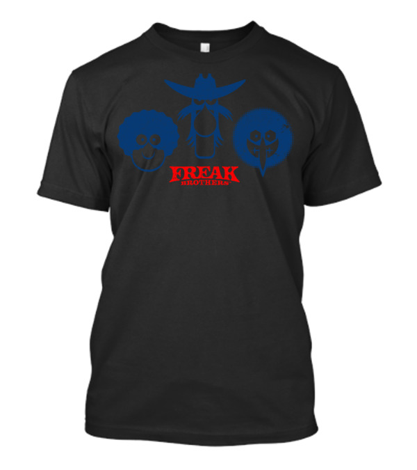 Freak Brothers Blue Iconic Faces Simple Minds T-Shirt