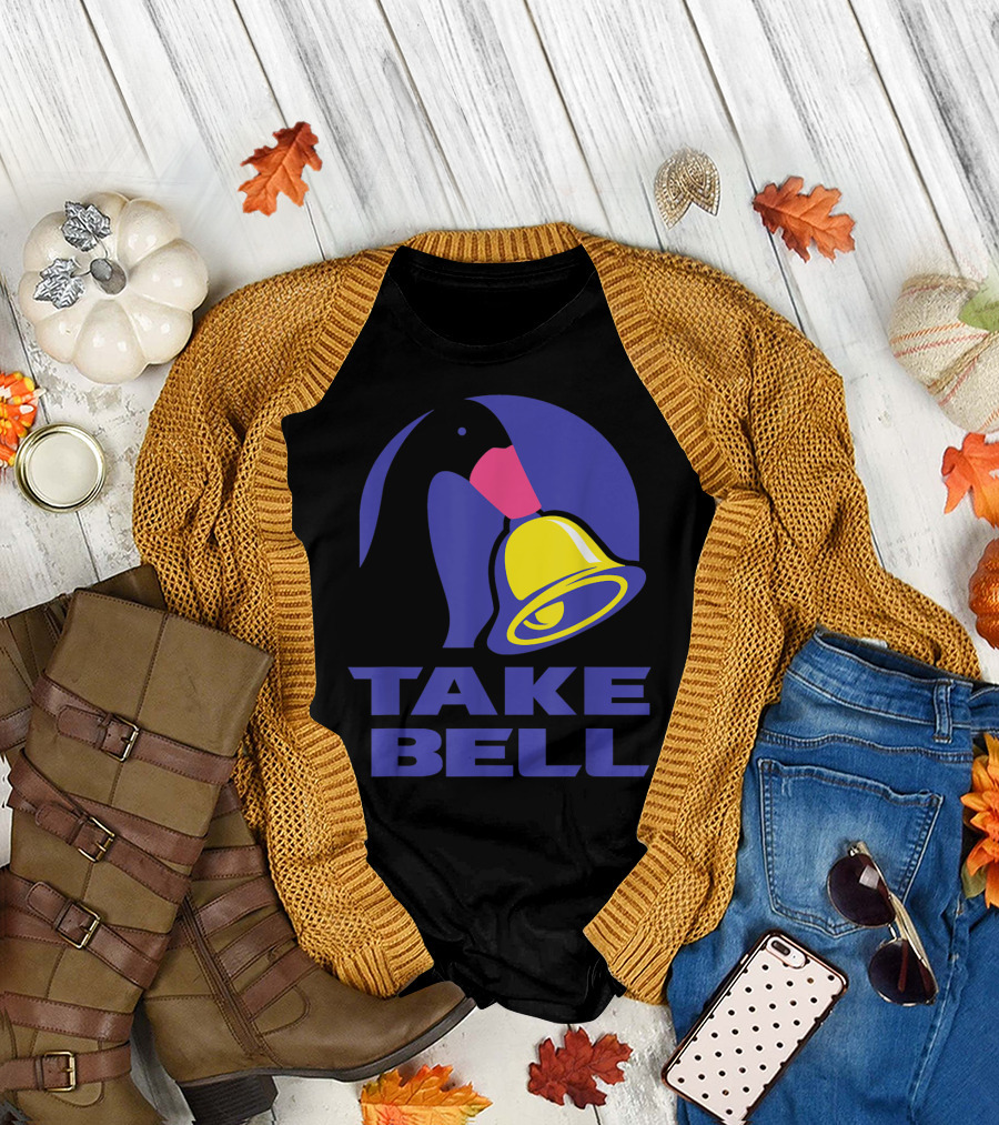 Funny Goose Take Bell Parody with Iconic Yellow Bell T-Shirt