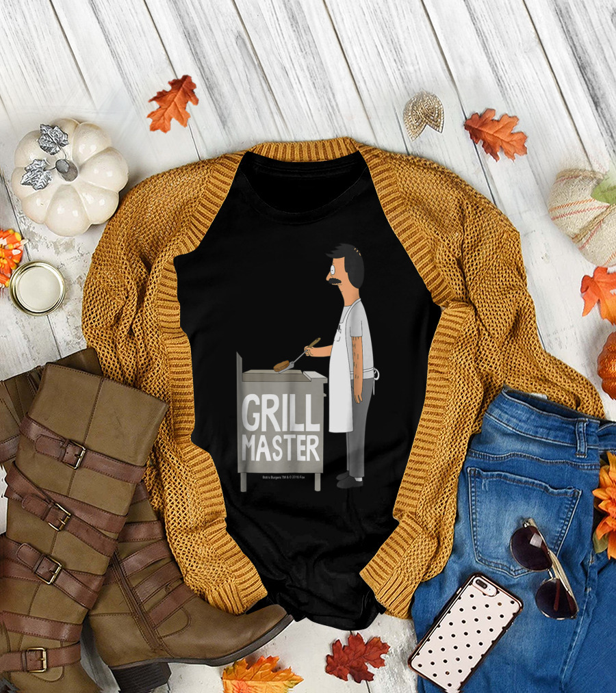 Bob's Burgers Grill Master Character Bob in Apron Cooking T-Shirt