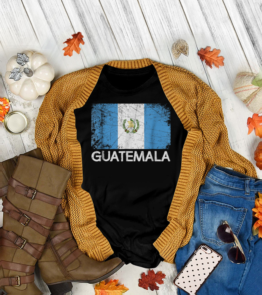 Guatemalan Flag Vintage Guatemala Logo Guatemalan Flag T-Shirt