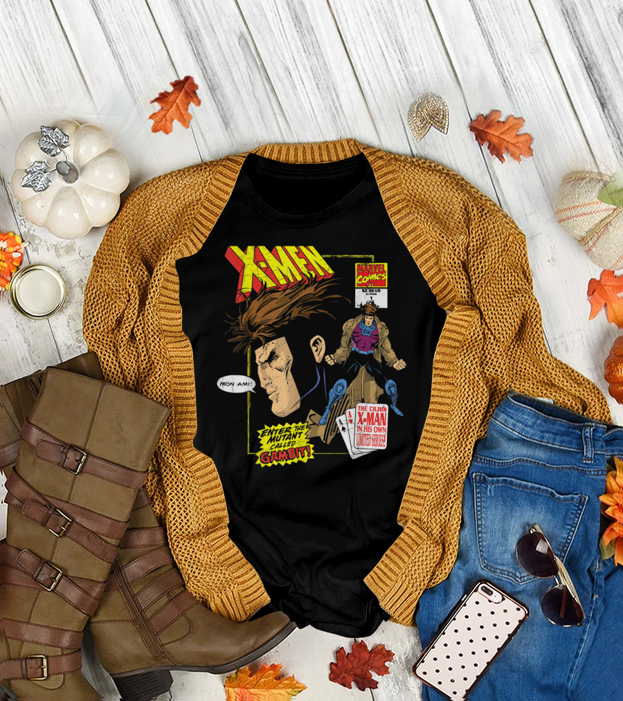 X-Men Marvel Comics Enter the Mutant Called Gambit Cajun X-Man Limited Series Mon Ami T-Shirt