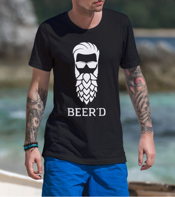Beer Beard Funny Play On Words T-Shirt