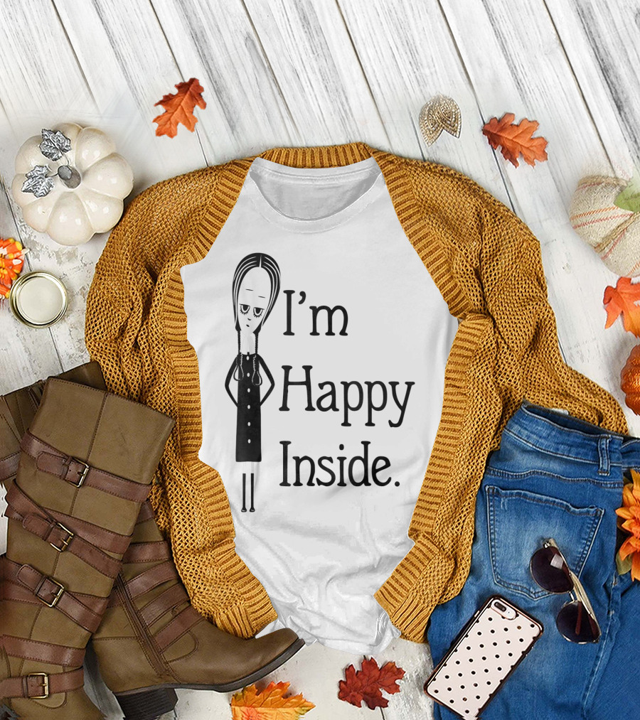 Addams Family Wednesday Addams I'm Happy Inside T-Shirt
