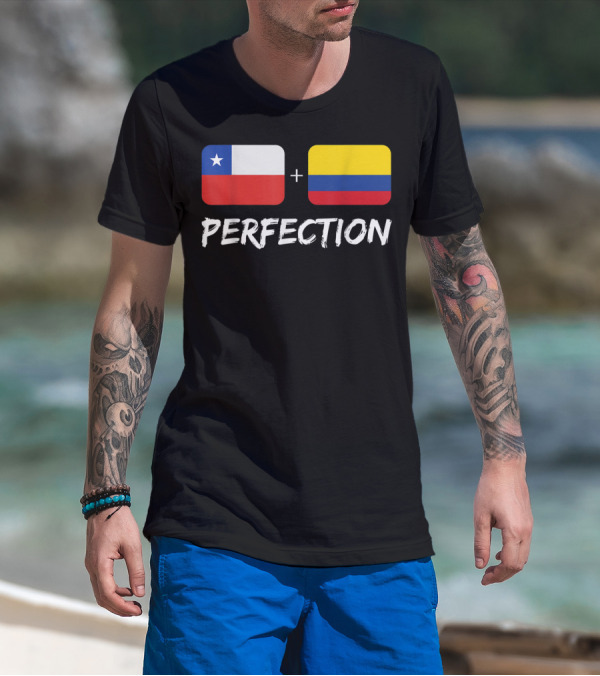 Chilean Colombian Flag Perfection Plus Mix T-Shirt