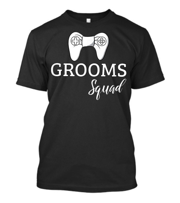 Grooms Squad Wedding Bachelor Party Groomsmen Game Controller T-Shirt