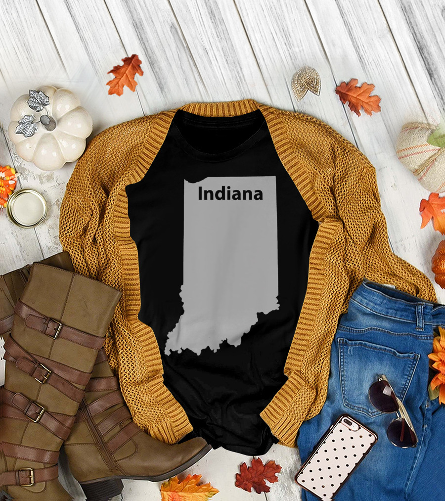 Indiana Map Home State Indiana T-Shirt