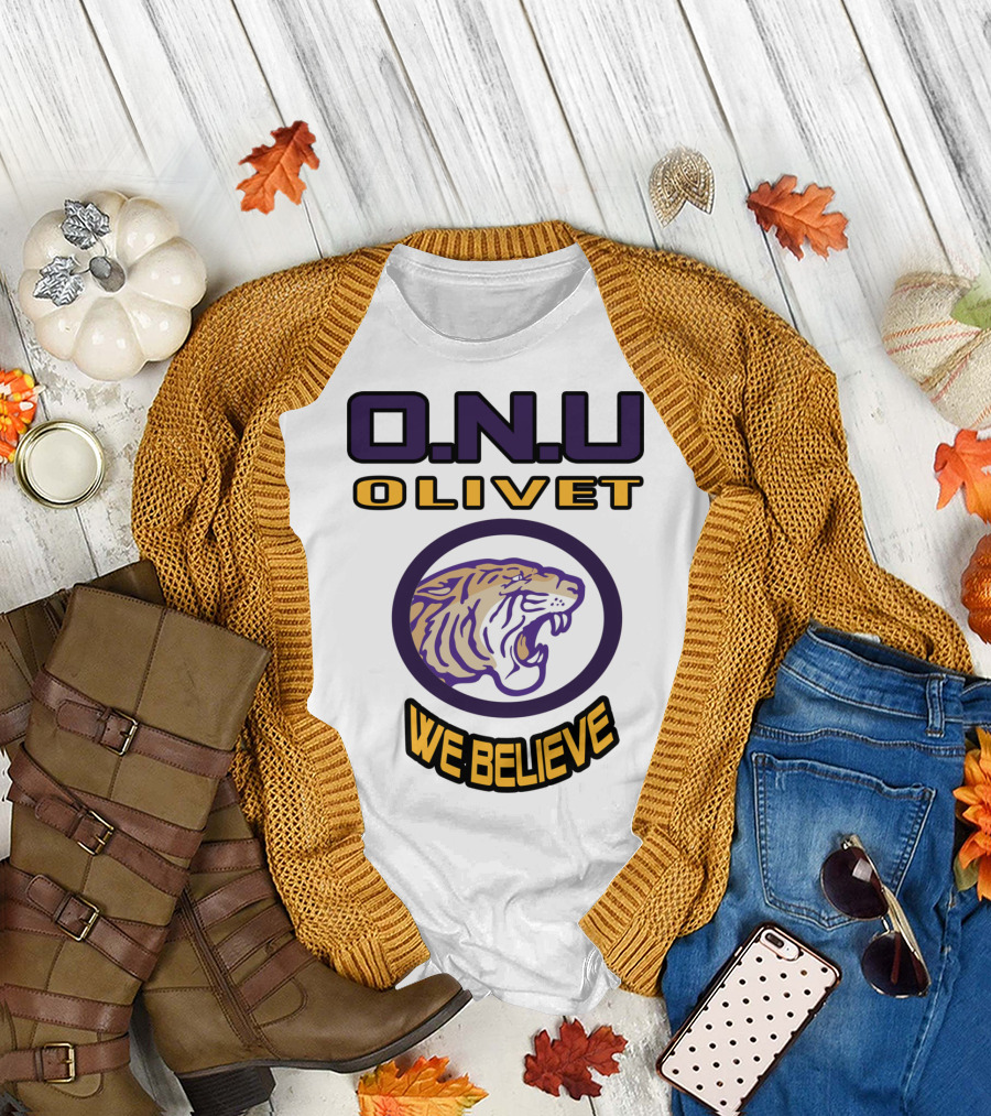 Olivet Nazarene University ONU Tiger We Believe T-Shirt