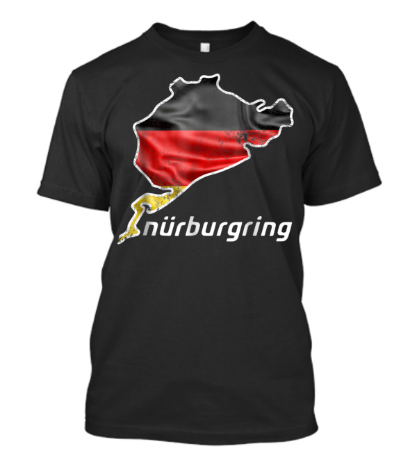 Nürburgring German Flag Track Map T-Shirt