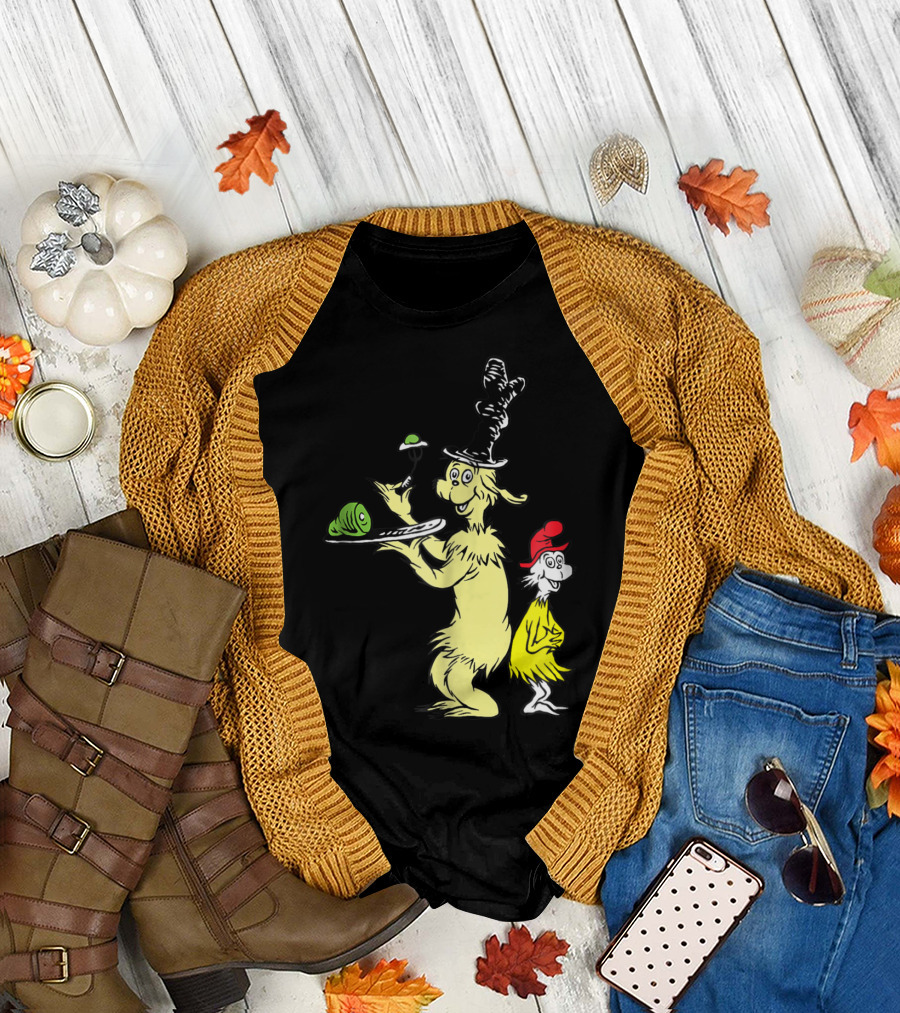 Dr Seuss Sam I Am with Green Eggs and Ham Iconic Characters T-Shirt